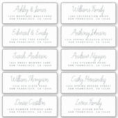 Chic Calligraphy Wedding Guest Adresetiketten Sticker (Voorkant)