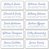 Chic Calligraphy Wedding Guest Adresetiketten Sticker (Voorkant)