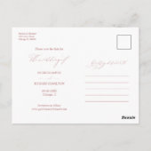 Chic Calligraphy Wedding Save the Date Photo Briefkaart (Achterkant)