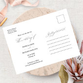 Chic Calligraphy Wedding Save the Date Photo Briefkaart