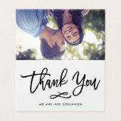 Chic Carte de remerciements Lettré À La Main Avec  (Outside Unfolded)