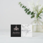 Chic Carte de visite en marbre rose antique (Debout devant)