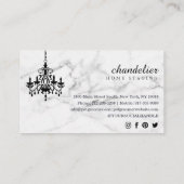 Chic Carte de visite en marbre rose antique (Dos)