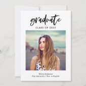 Chic Casual script en foto | Afstuderen Aankondiging (Voorkant)