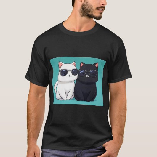 Chic Cat Duo T-shirt (Voorkant)