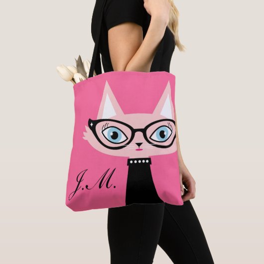 Chic  Cat Monogram Canvas tas (Dichtbij)