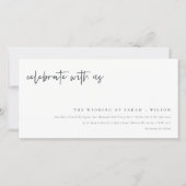 Chic Celebrate met US Calligraphy Wedding Invite Bedankkaart (Voorkant)