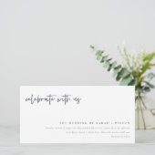 Chic Celebrate met US Calligraphy Wedding Invite Bedankkaart (Staand voorkant)