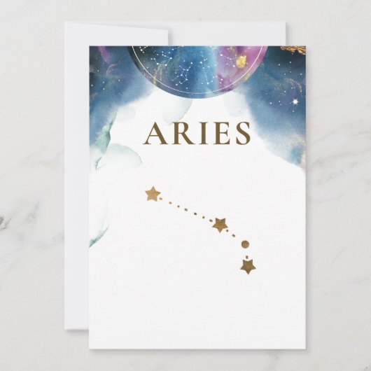 Chic Celestial Aries Constellation Numéro de table (Devant)