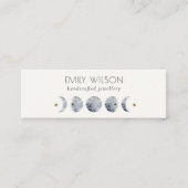 Chic Celestial Moon Waterverf Earring Display Mini Visitekaartje (Voorkant)