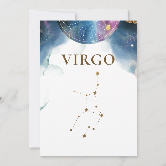 Chic Celestial Virgo Constellation Numéro de table (Dos)