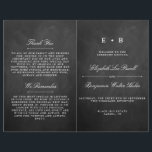 Chic Chalkboard Wedding Programme Modèle<br><div class="desc">Chic Chalkboard Wedding Programme Modèle.</div>