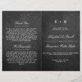 Chic Chalkboard Wedding Programme Modèle (Devant)