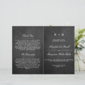 Chic Chalkboard Wedding Programme Modèle (Debout devant)