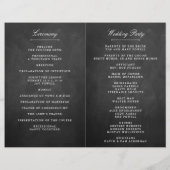 Chic Chalkboard Wedding Programme Modèle (Dos)