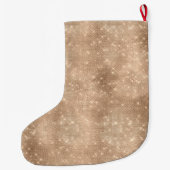 Chic Champagne Gold Sparkle Glitz Grote Kerstsok (Achterkant)