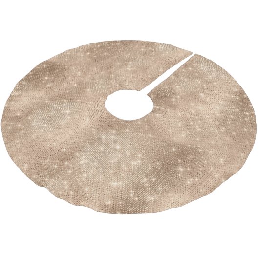 Chic Champagne Gold Sparkle Glitz Kerstboom Rok (Gekanteld)
