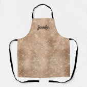 Chic Champagne Gold Sparkle Glitz Schort (Voorkant)