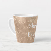 Chic Champagne Gouden Sparkle Glitz Kerstmis Latte Mok (Linkerhoek)
