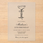 Chic Champagne Soirée Birthday Invitation (Recto)