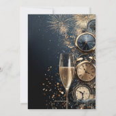 Chic Champagne Time New Year's Eve Kaart (Achterkant)