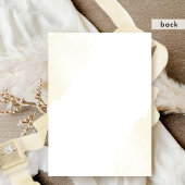 Chic Champagne Waterverf Stains, Monogram Weddensc Kaart