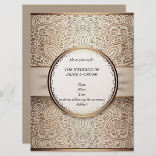 Chic Champagne Wedding Invitations Kaart