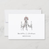 Chic Chandelier Watercolor Wedding RSVP Card (Dos)