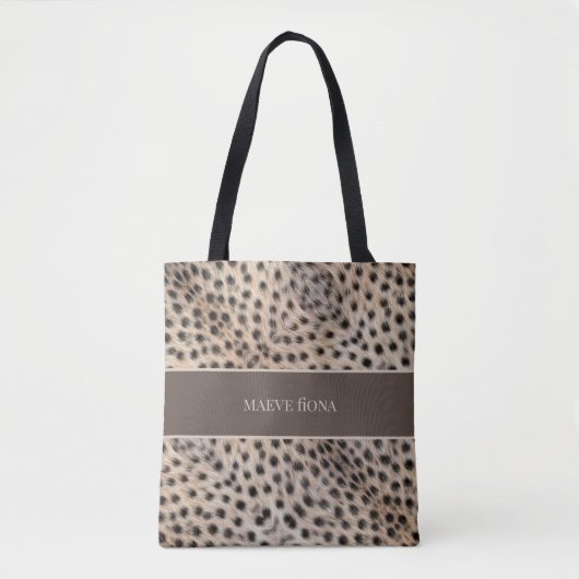 Chic Cheetah gepersonaliseerd Draagtas (Voorkant)