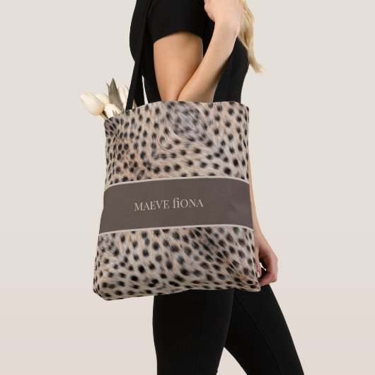 Chic Cheetah gepersonaliseerd Draagtas (Dichtbij)