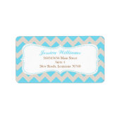 Chic Chevron-Afstuderen Etiket (Voorkant)