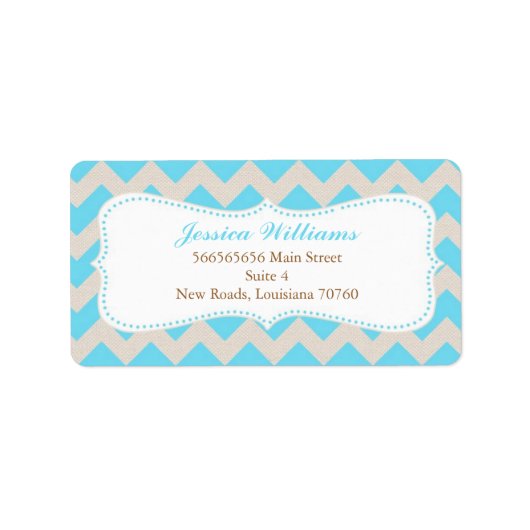 Chic Chevron-Afstuderen Etiket (Voorkant)