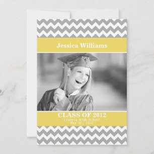 Chic Chevron Afstuderen Kaart