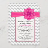 Chic Chevron Bridal Shower Kaart (Voorkant / Achterkant)