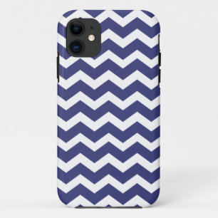 Chic Chevron iPhone 5 Hoesje marine en wit