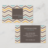 Chic Chevron Modern Professional Visitekaartje (Voorkant / Achterkant)