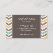 Chic Chevron Modern Professional Visitekaartje (Achterkant)