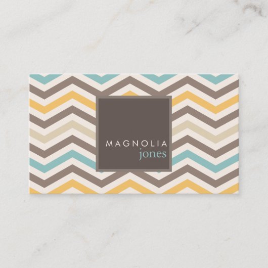 Chic Chevron Modern Professional Visitekaartje (Voorkant)
