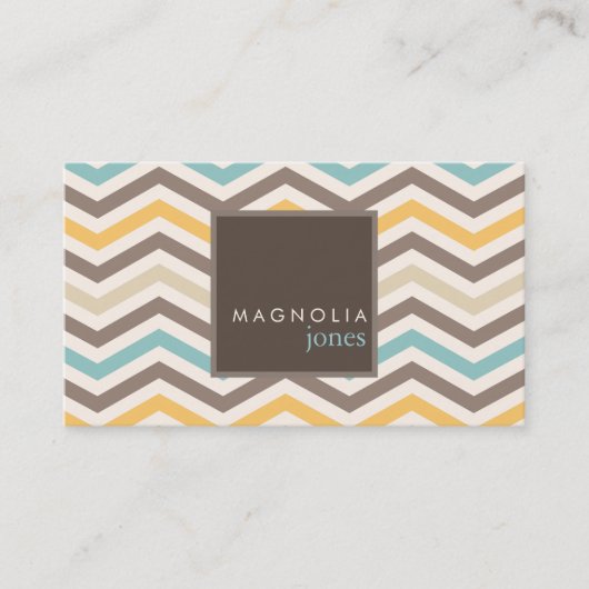 Chic Chevron Moderne Carte de visite Professionnel (Devant)