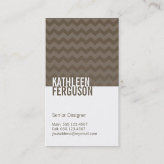 Chic chevron patroon as grijs twee tinten stijlvol visitekaartje