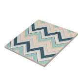 Chic Chevron Pattern Decorative 4.25" Square Tegeltje (Zijkant)