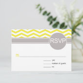 Chic Chevron RSVP | jaune (Debout devant)