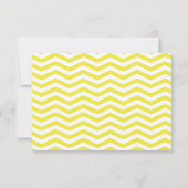 Chic Chevron RSVP | jaune (Dos)