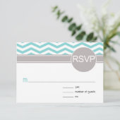 Chic Chevron RSVP | sarcelle (Debout devant)