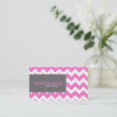 Chic Chevron Stripes Visitekaartje (Staand voorkant)