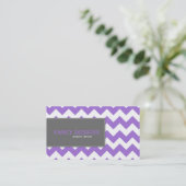 Chic Chevron Stripes Visitekaartje (Staand voorkant)