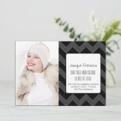 Chic Chevron Zigzag 2e Faire-part (Debout devant)