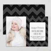 Chic Chevron Zigzag 2e Faire-part (Devant / Derrière)