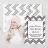 Chic Chevron Zigzag Faire-part de diplôme (Devant / Derrière)