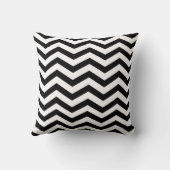 Chic Chevron | zwart-wit Kussen (Achterkant)